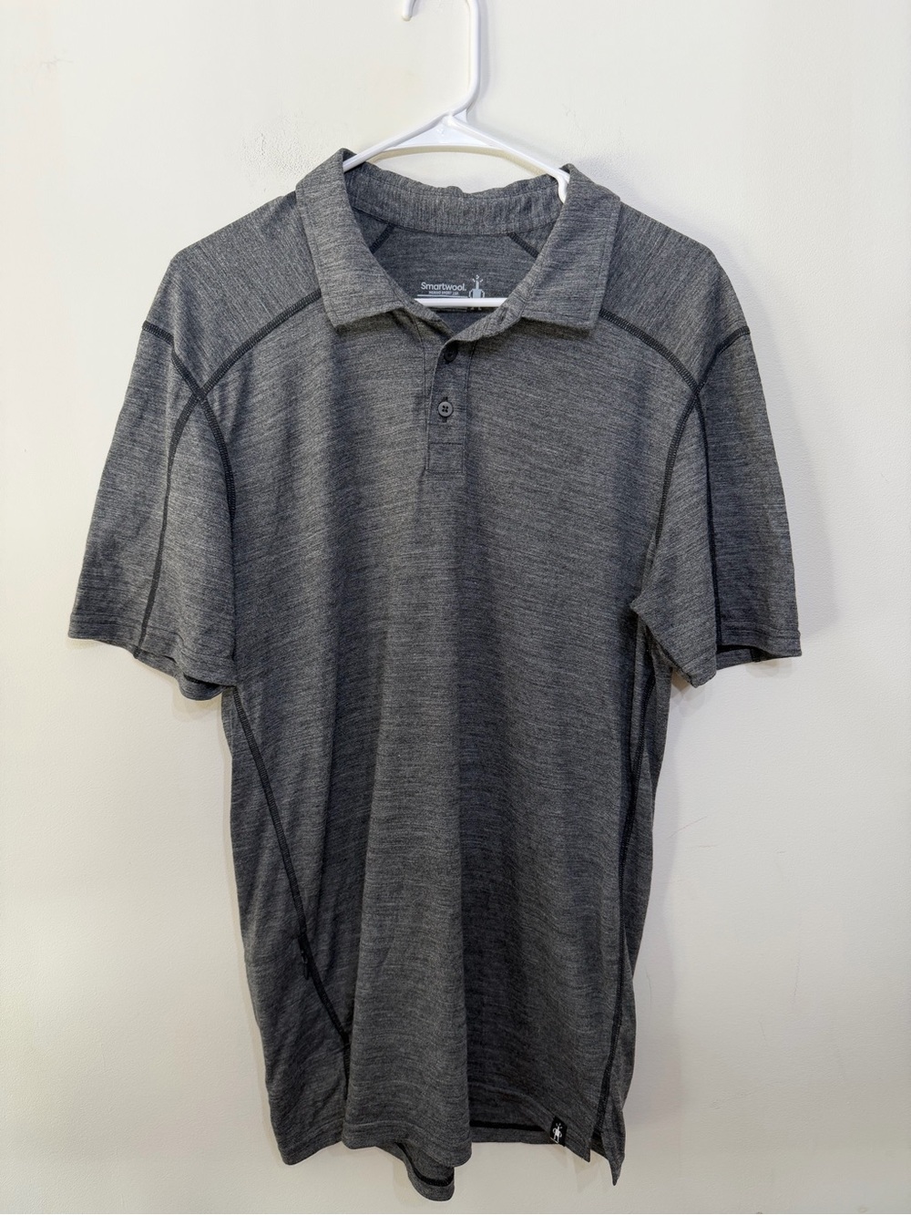 Smartwool Gray Heather Merino Sport 150 Polo Golf Outdoors Shirt Top Men’s M